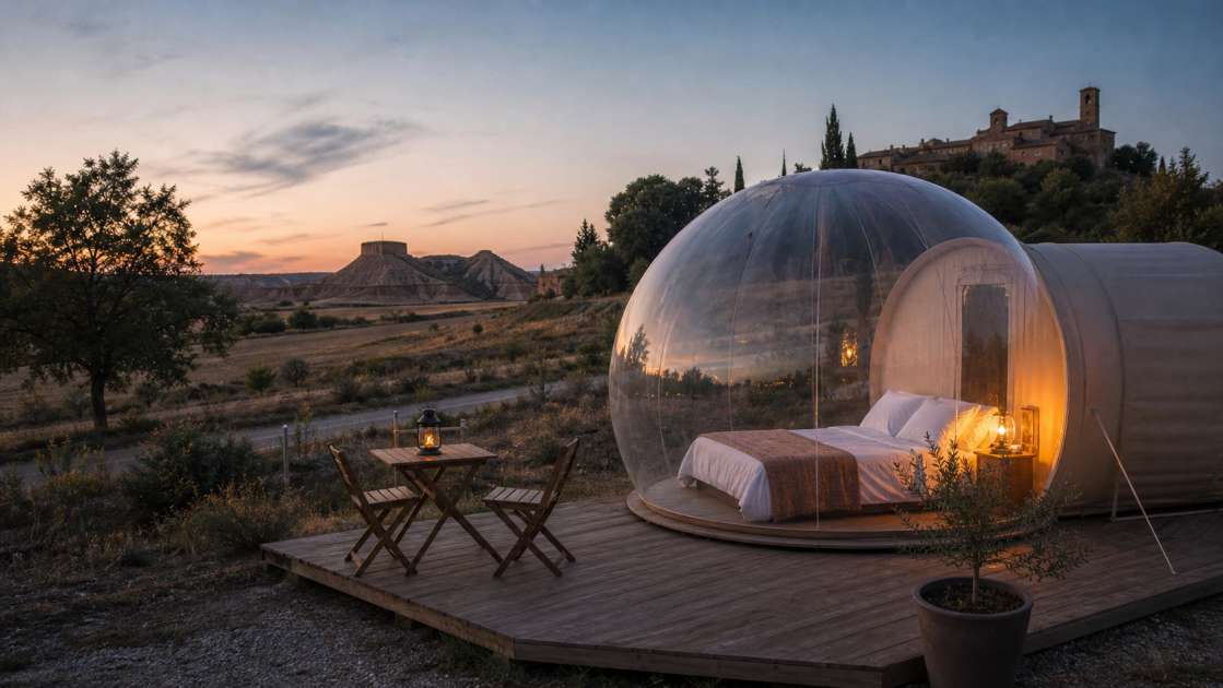 Hoteles Burbuja en Navarra: Guía Completa de Bardenas Reales y Puente la Reina
